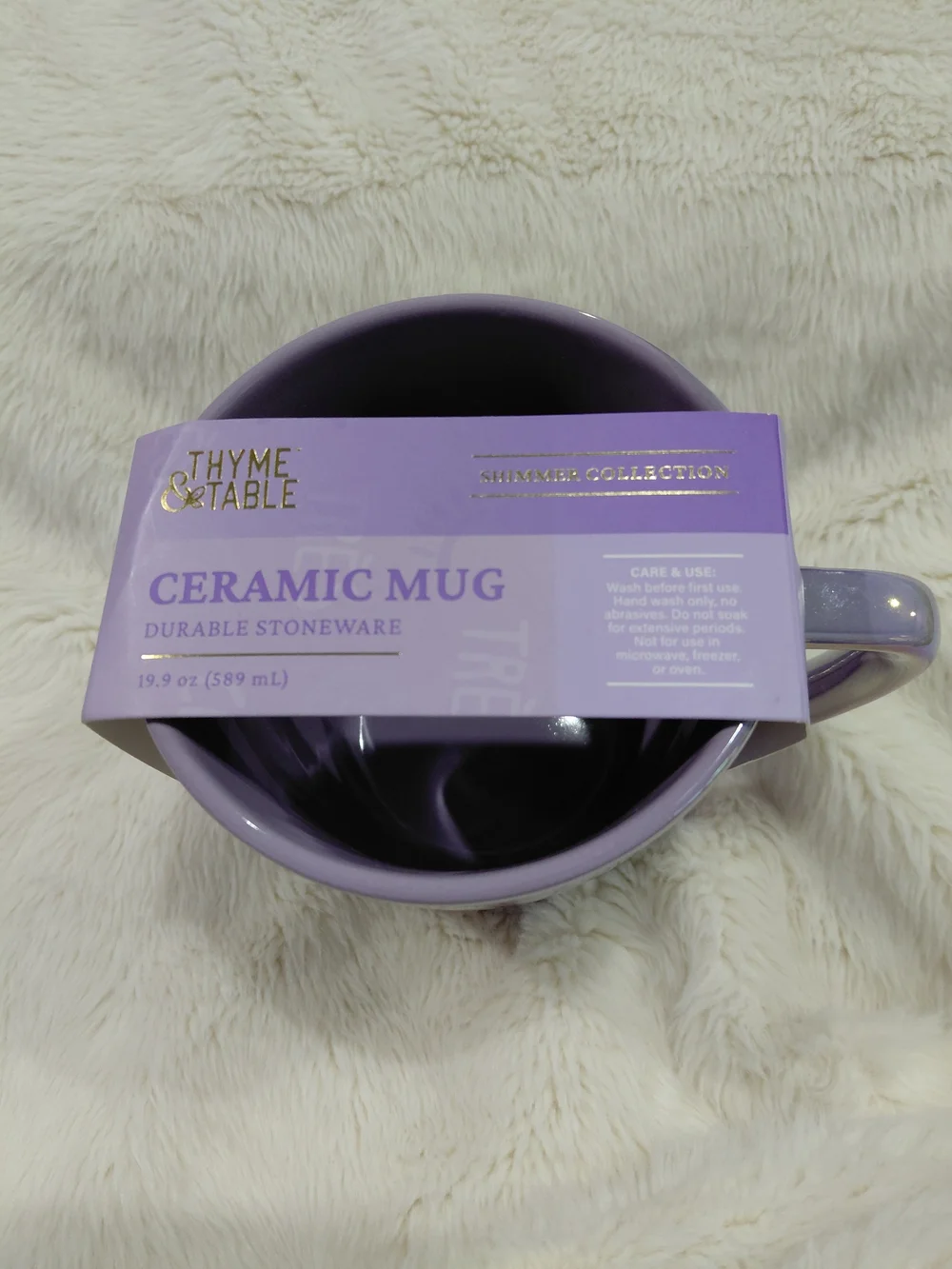 NWT Très Chic Iridescent Purple Mug